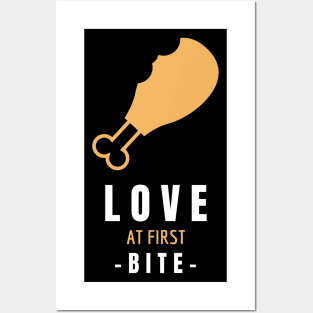 Chicken Nuggets - Love at First Bite - Chicken Nuggets Lovers Gift Posters and Art